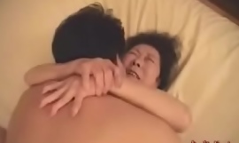 Japanese granny enjoying sexual connection