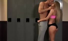 GIRLFRIEND CHEATS ON HER MAN WITH SEXY PERSONAL TRAINER STUD. -SEXY LOCKER ROOM FUCK-