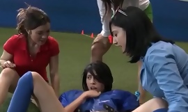 Lesbian College Sorority Students Practice Naked Fucked Up Football
