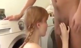 Redhead roughly pigtails screwed roughly laundry square footage