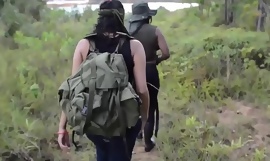 Crazy Latina jungle gang captures and bonks foreign females