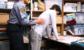 Asian Twink Surrounding Small Cock Entangled with illegal Shoplifting Fucked By Security