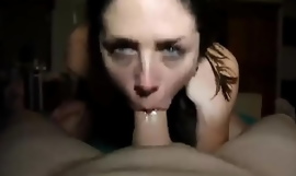 sloopy blowjob from small tits teen