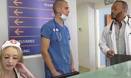 BiPhoria - Nurse Catches Doctors Fucking Then Joins In