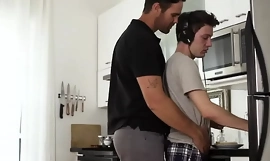 Step-son buttfucked by joyful step-dad