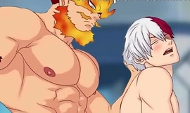 Endeavor punishes his son Todoroki by fucking him with regard to the ass