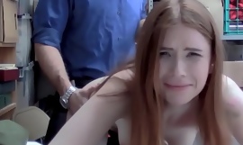 Petite Redhead Teen Thief Fucked in Doggystyle by Mall Guard - Teenrobbers fuck xxx video