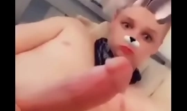 Cute boy plays with big cock on pic mssg app