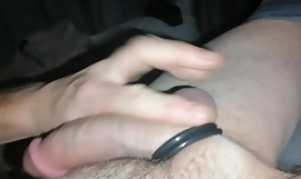 My semi hard Cock masturbating