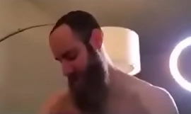 Bearded daddy fucks muscle bottom