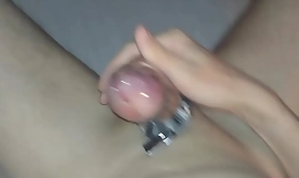 Locked boy cums non-native touching blether