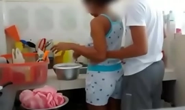 Indian Brother Sister fucking in Kitchen