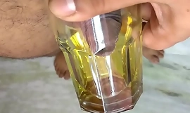 Desi Transeual Peing in Glass Indian Shemale