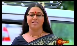 Mallu Serial Actress Lakshmi Priya Navel Through Saree