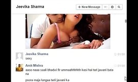 Réel Desi Indien Bhabhi Jeevika Sharma se tenté et rugueux baisé dépassant Facebook Petit parler