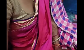 Newly married hot bhabhi cleavage showing after her first night.