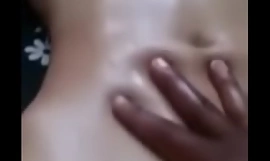 印度 他妈的 电影 泰卢固语 女孩 上油 和 摩擦, 阴户 手指 - 最性感 脸 反应!!
