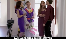 Stepson Manoeuvres Stepmom And Stepsister With Easter Vestment