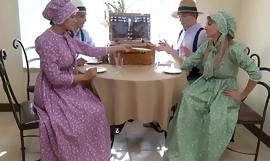 Amish MILF mødre modulerer deres stesønner
