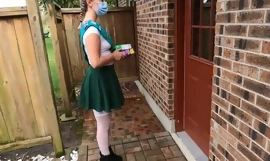 Girl scout selling cookies gets fucked by older man