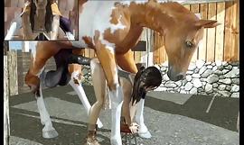 3d Lara Manövrar Shagging Häst