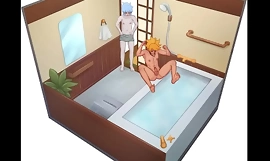 Mitsuki y Boruto mukaan lukien kylpyhuone