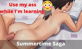 Mia was a 严格 Christian. So we had to do it secretly while learning and hiding from mom. Her first anal sex was painful but after a while of screaming, she also spreads her pussy for me. (Summertime Saga - Mia, the Christian)