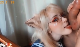 Slatkica lisica pusi kurac susjed zajedno sa spermom uzeti usta