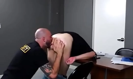 Strip search perp gets his hole licked- PerpDick porn