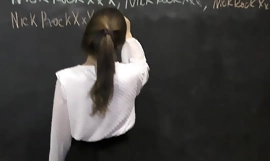 Shy classmate sucks teacher's big cock after class ! 18 y.o.