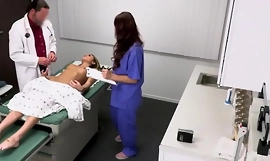 Doctor and Milf Nurse Ask Teen Patient  to Strip to Compare the Symptoms - Doctorbangs