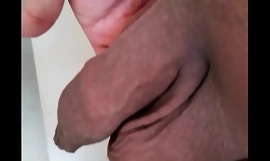 Growing penis, from soft to hard, displaying my uncut cock. July 20, 2023.