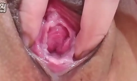Close-ups of squirting asian snatch