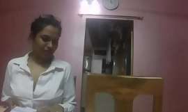 Indian school instructor seducing will not hear of pupil showing will not hear of big juicy boobs