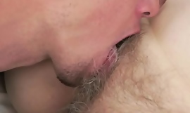 Busty granny gets her hairy pussy fucked