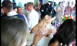 Wedding whores are fucking in public porn video