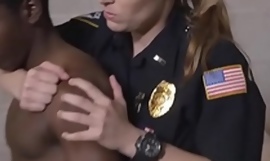 Dark Spur Pimp Drilled Off out of one's mind White Female Cops Painless Chastisement
